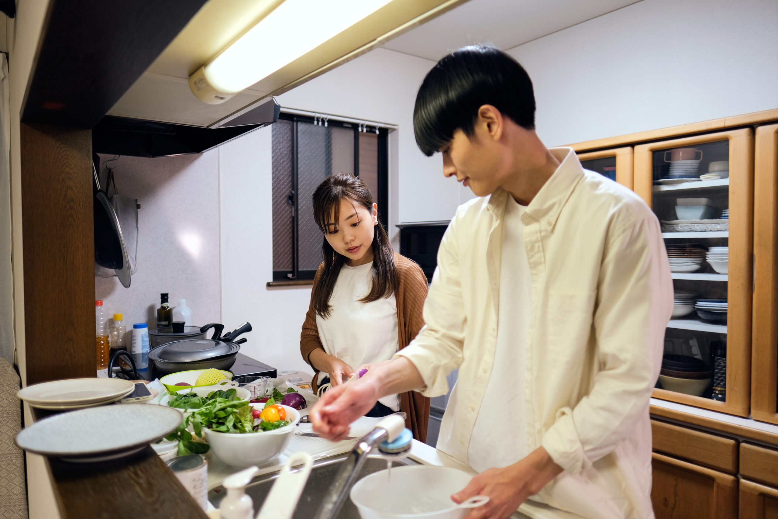 東京都世田谷区｜壁付けキッチンから対面式アイランドキッチンへ